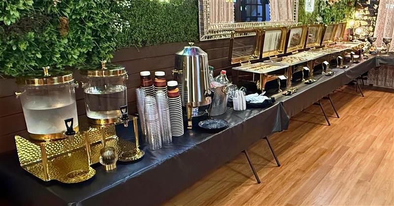 Urban Punjab catering spread laid out at an event